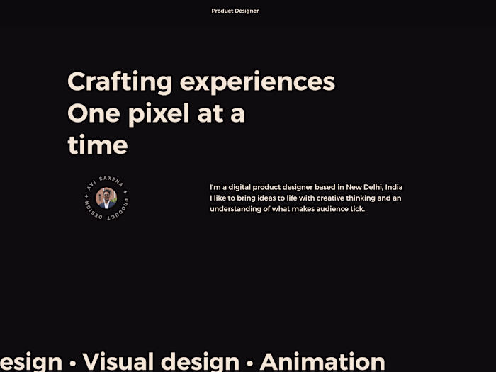 My framer portfolio web design