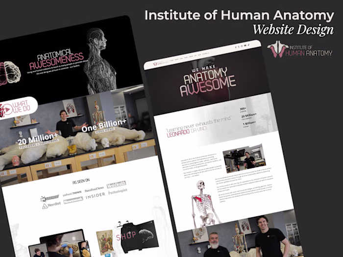 Kajabi Website Design | Institute of Human Anatomy