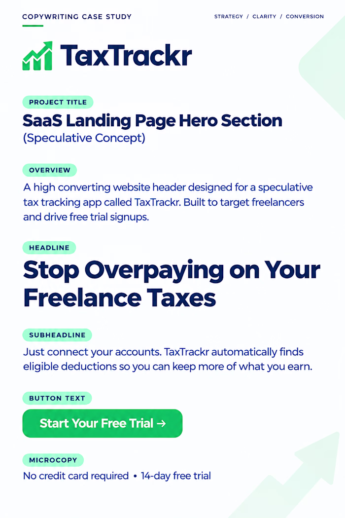 TaxTrackr - SaaS Landing Page