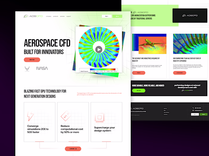 Aerospace engineering landing page