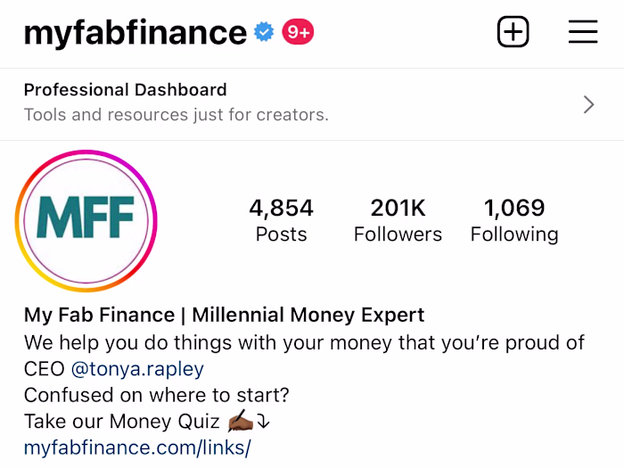 MyFabFinance Instagram Manager