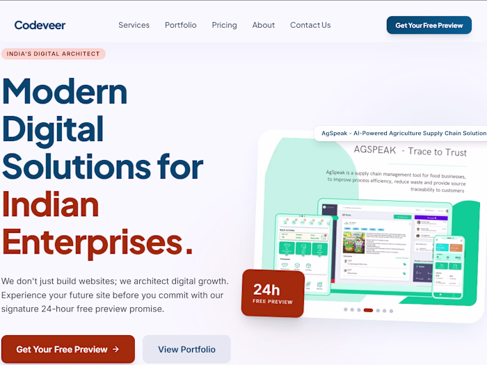 Codeveer — Digital Agency Website & Inquiry Flow