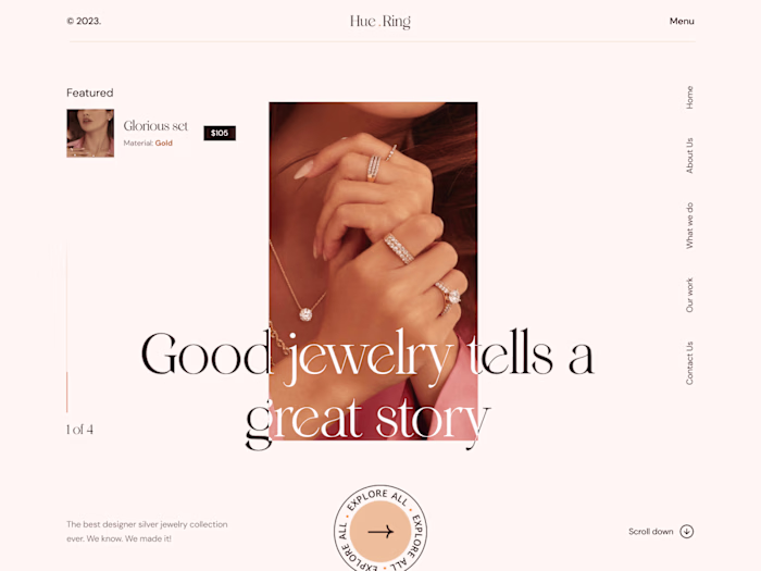 Hue Ring – Story-Driven Jewellery E-Commerce UI (Figma)
