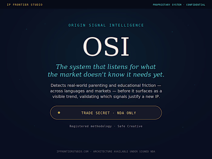 OSI - Origin Signal Intelligence (NDA-Protected System)