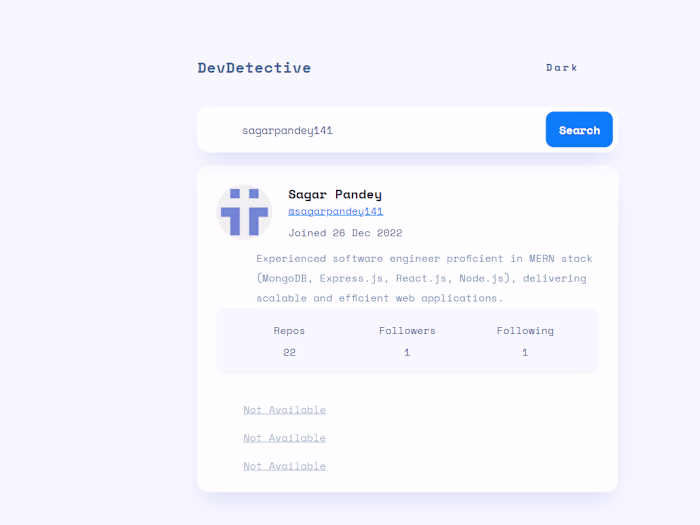 Web Detective ~ Github Api Integrated