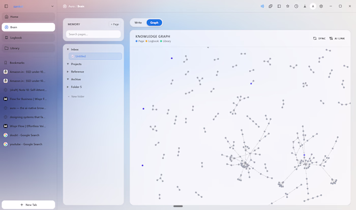 AURA an AI native browser