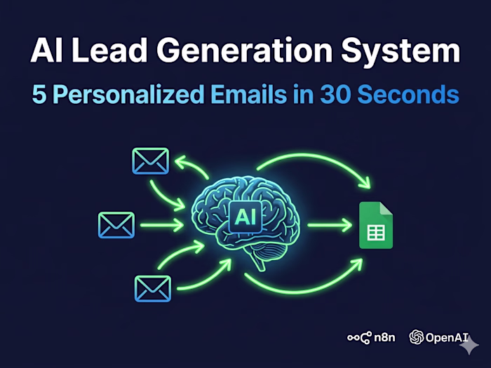 AI Lead Generation System — 5 Personalized Emails in 30 Seconds