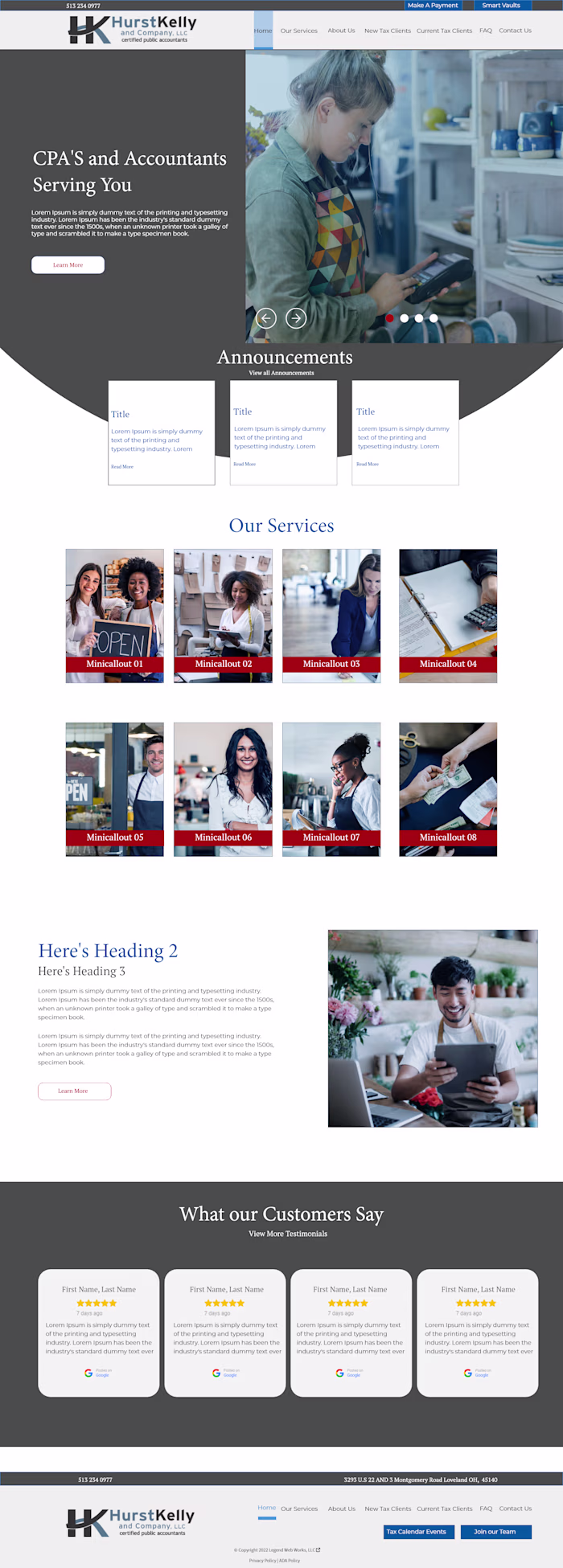 Tax Consultant Web Design