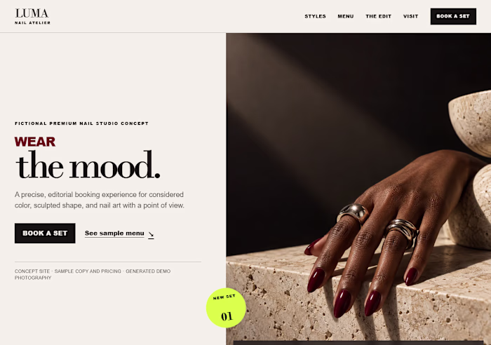 Selected website work from my