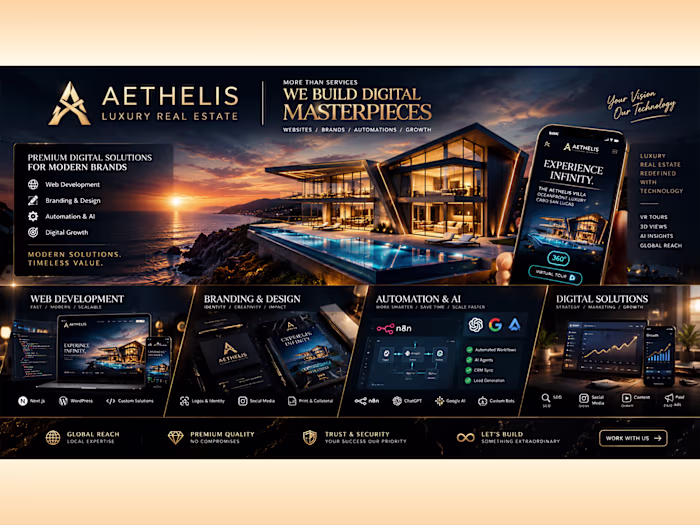 Aethelis — Luxury Real Estate Web Platform & 3D Virtual Tour