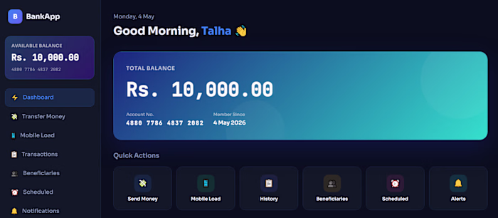 BankApp is a modern full-stack