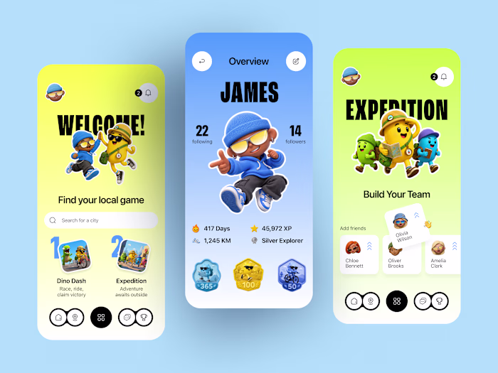 Mobile Game UI Design - Adventure App for Kids