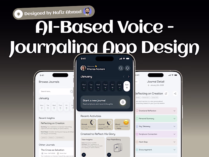 UI/UX Design for a Voice-Based Journaling Application 