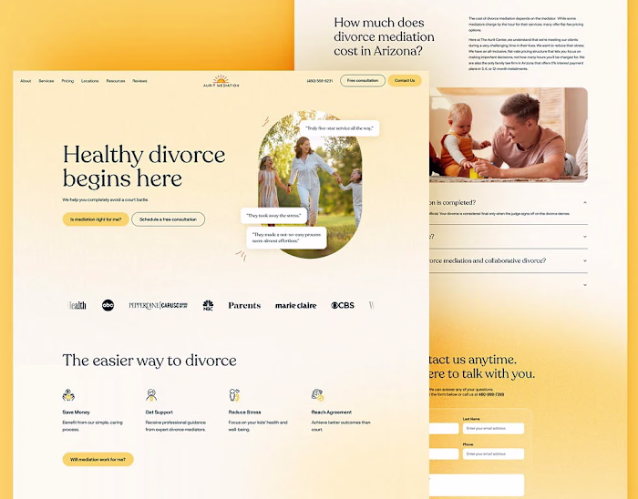 Mediation service website | elementor pro website