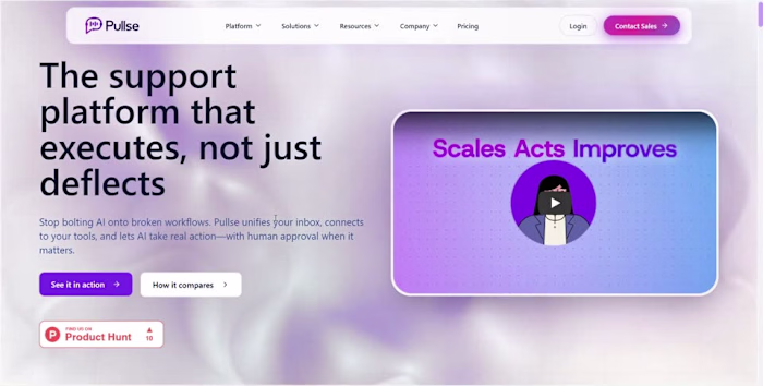 Pullse AI: Product and Web Experience for AI Support