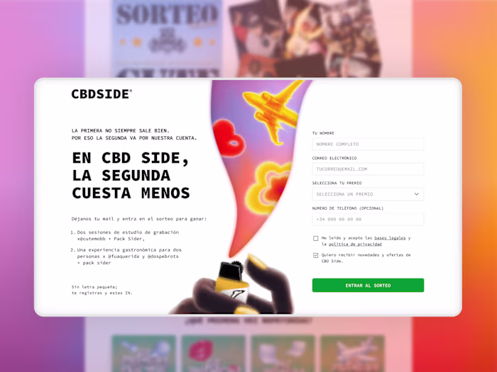 CBD Side Campaign Landing Page Design