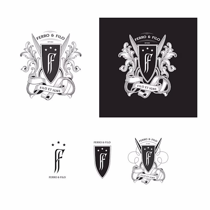 Custom Coat of Arms Logo — Ferro et Fila
