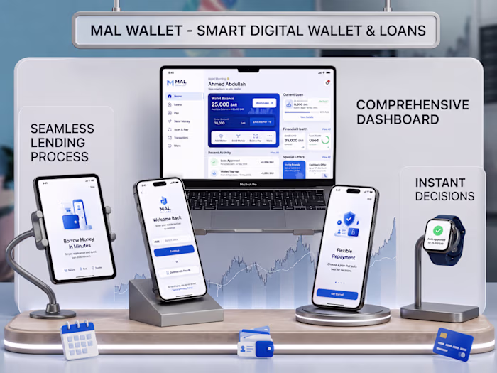 MAL Wallet: Smart Digital Wallet & Loans UI/UX Design