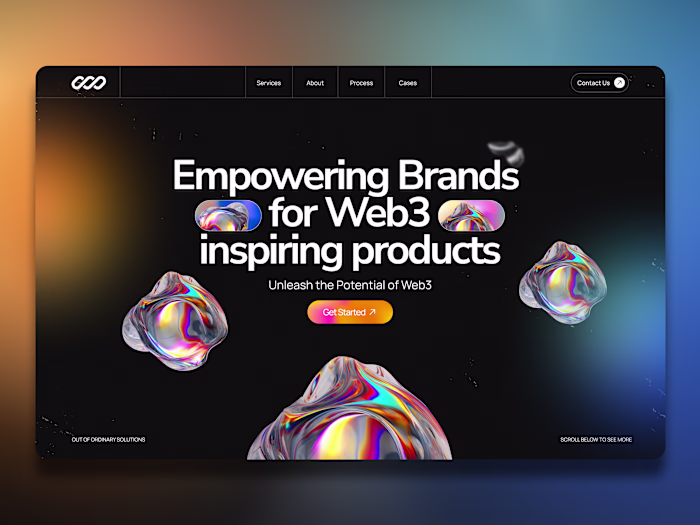 ORDINary| Web3 Branding Agency Hero screen
