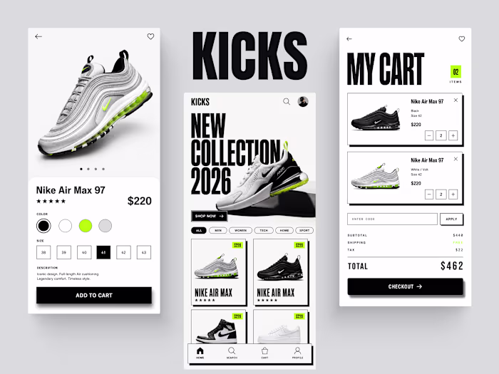 Kicks is a conceptual Nike-inspired