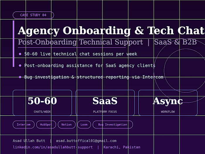 Agency Onboarding & Technical Chat