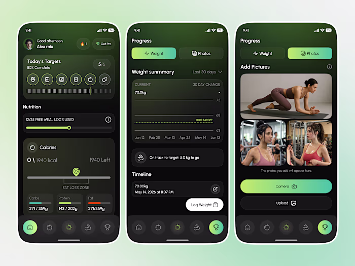 CoreFlow – Wellness App Interface