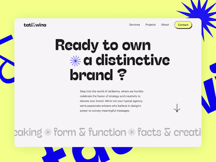 Tati&Wina Agency - Interactive Webflow site