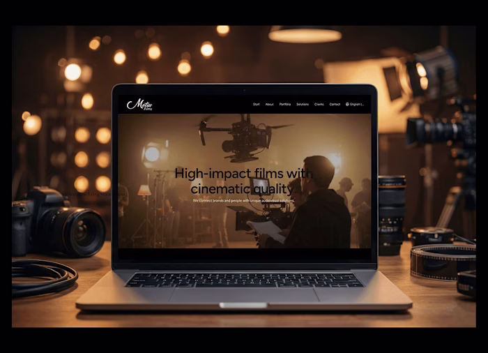 A Landing Page for the B2B company Motin Films