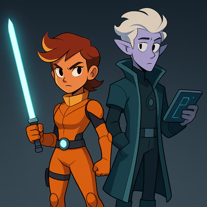 Comic Character Concepts for "Nova & Echo" – Web Comic Project