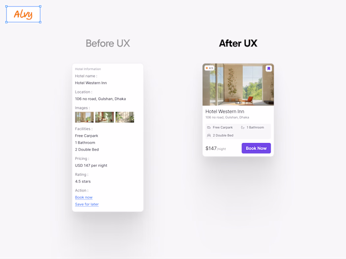Before & after applying UX