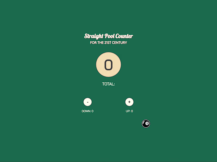 Straight Pool Counter
