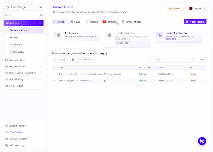 AI Saas Dashboard Design