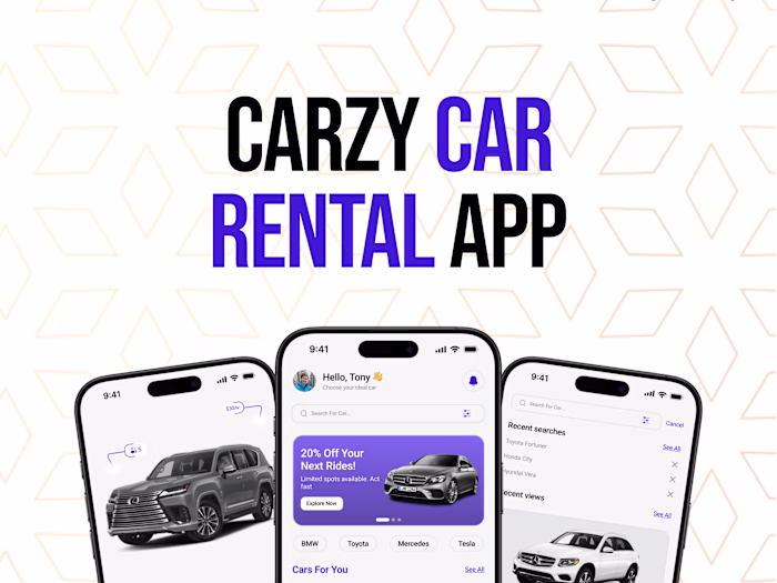 Carzy: Car Rental Mobile App
