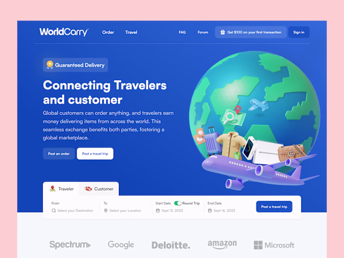 Creating modern Website for US Based company - World Carry