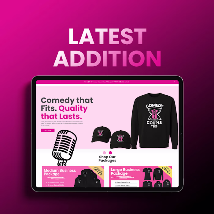 Working on a Shopify store update for a comedy-driven appare...