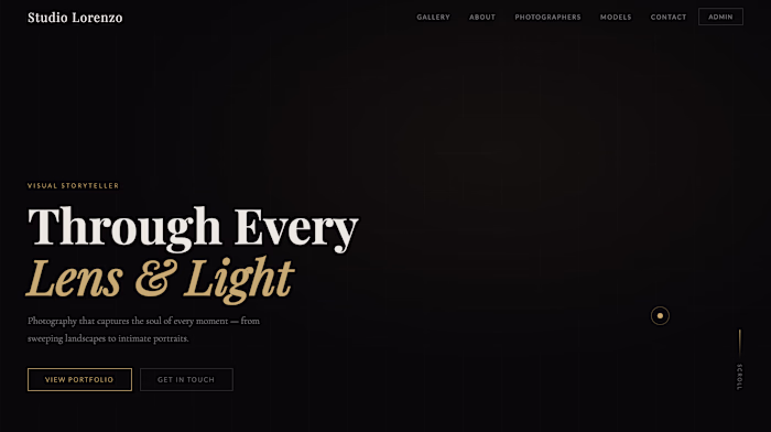 Studio Lorenzo — Photography Portfolio & Admin CMS