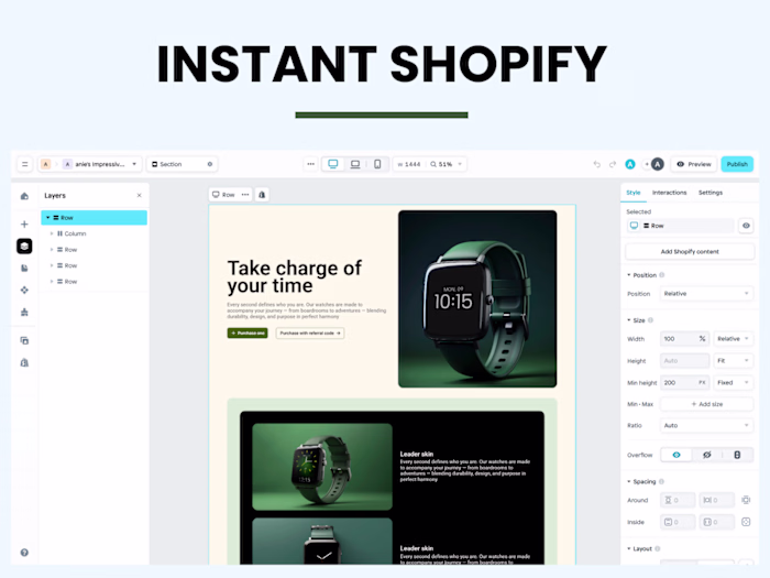 Shopify Store Design and Optimization