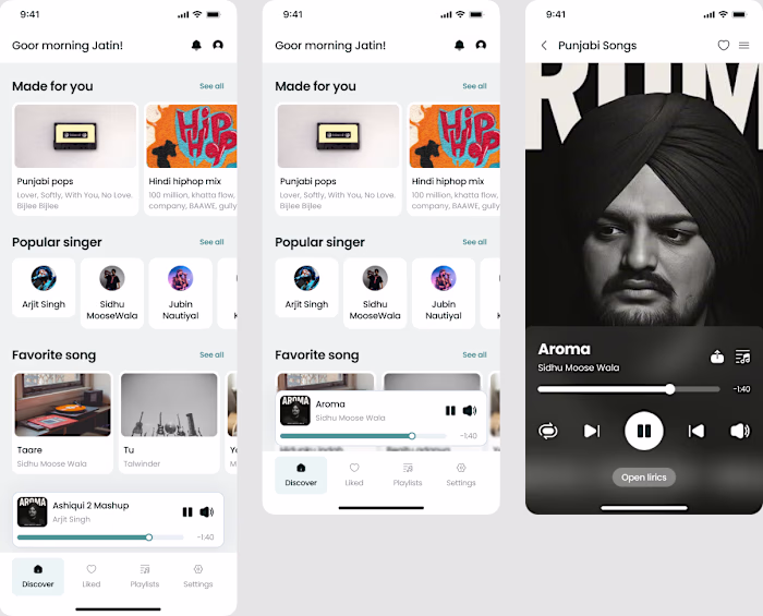 Music Streaming App UI/UX Design