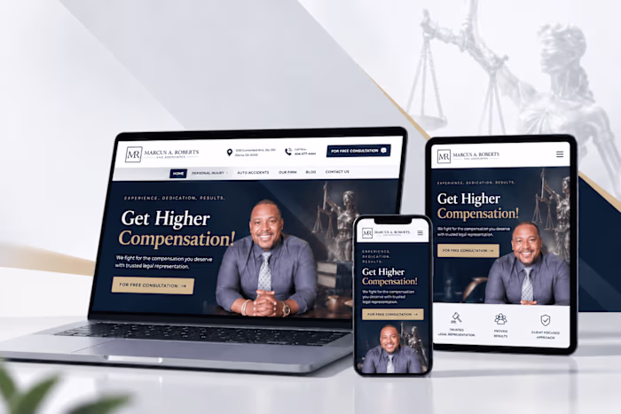 Personal Injury Law Firm Website | WordPress & Figma