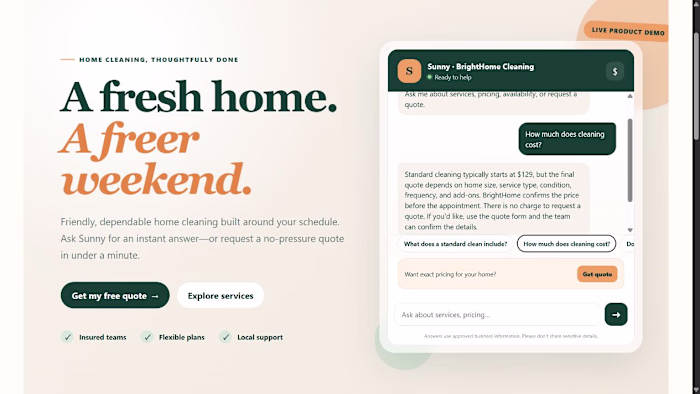LeadDesk AI: White-Label Chatbot and Lead Capture
