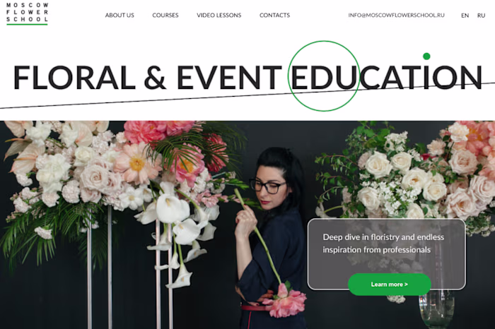 Design and developing for Moscow flower school