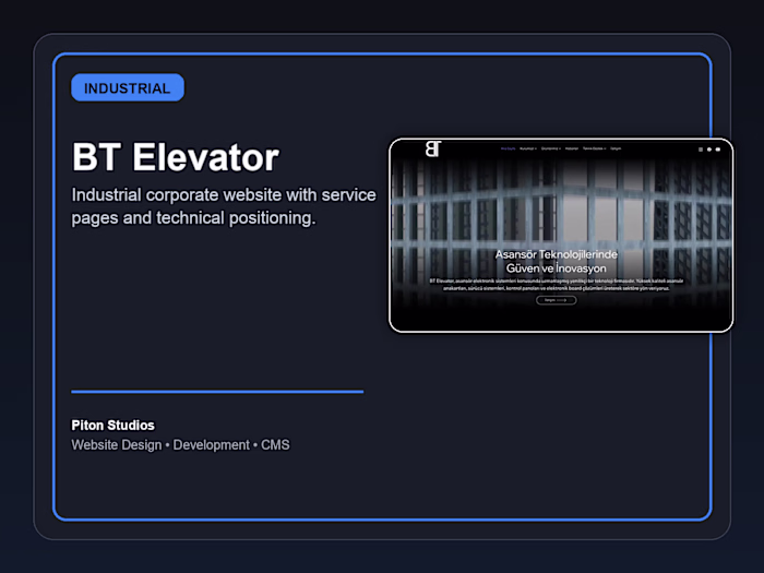 BT Elevator - Industrial Corporate Website