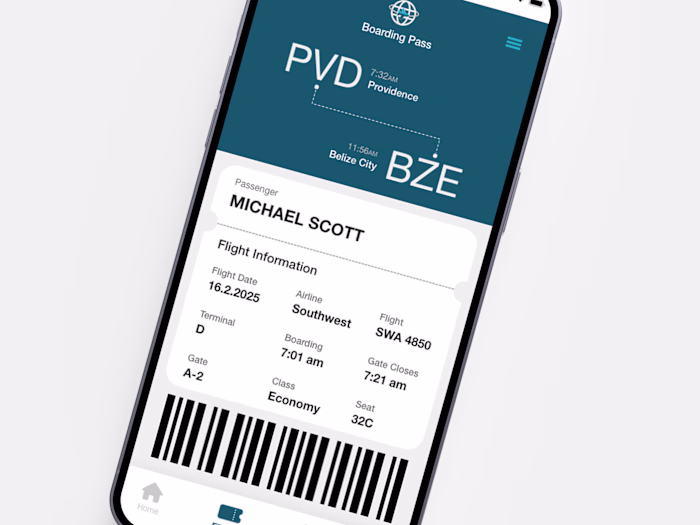 Daily UI - Boarding Pass