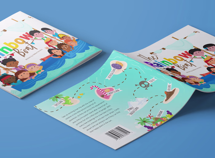 Children's Book Illustration The Rainbow Boat