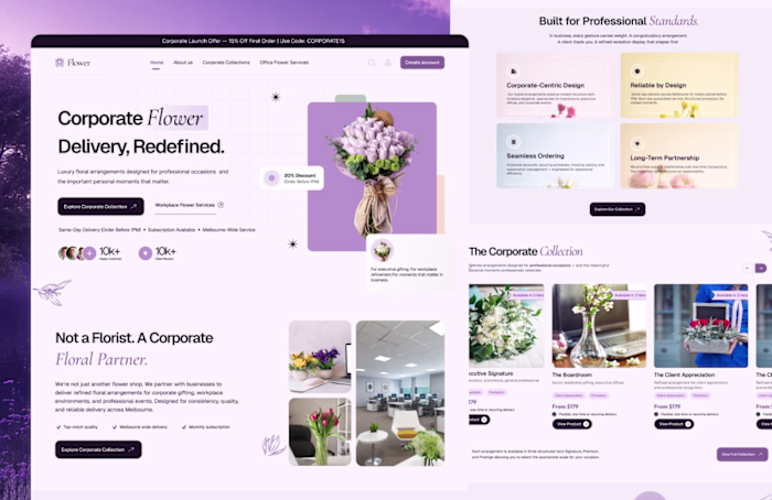 Website design for Flowers /