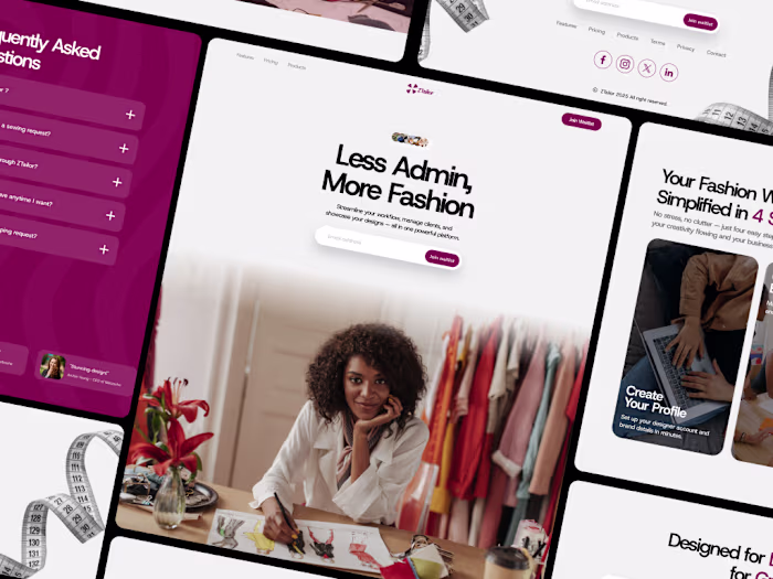 Just rounded up this tailoring website design for a client n...