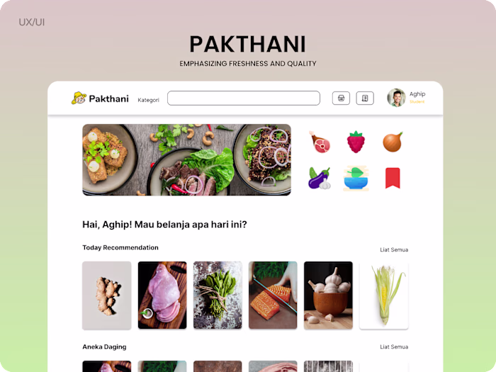 UI Design for Website E-commerce Pakthani