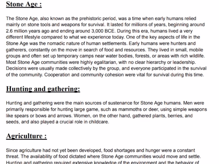 Copy writing in word form. 