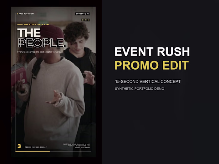 Event Rush Promo Edit - Synthetic Portfolio Demo