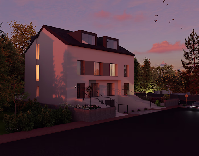 Night View of a Villa In Luxembourg